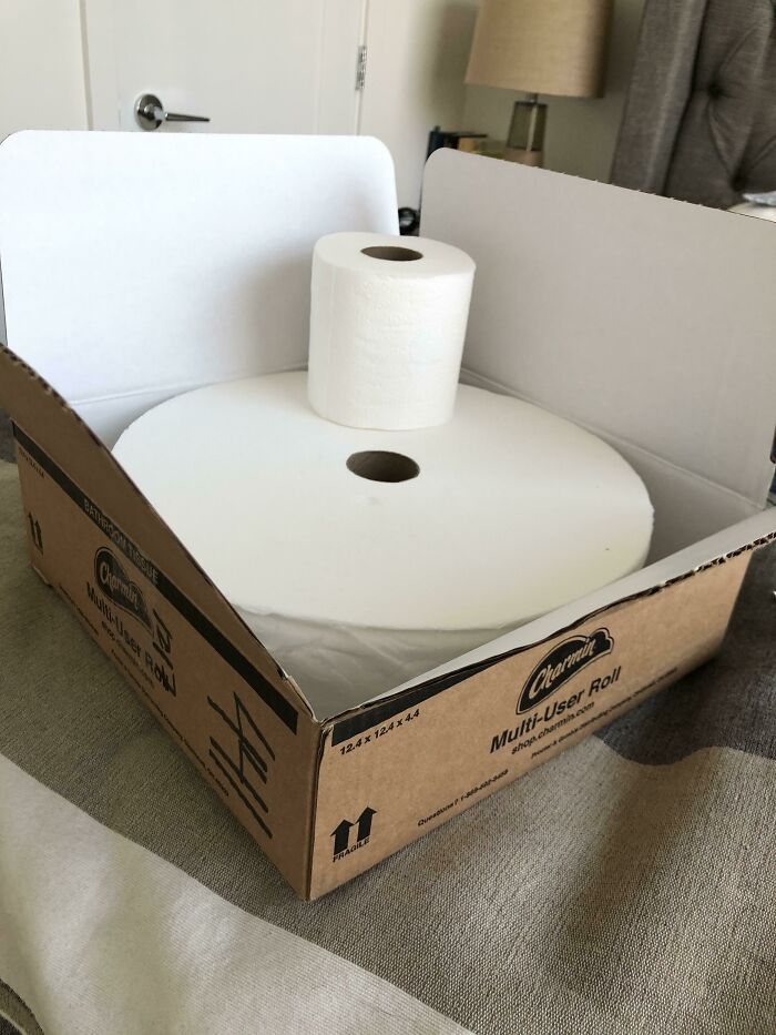 Got This Big Roll Of Toilet Paper As A Gag Gift For Christmas. Who Is Laughing Now?