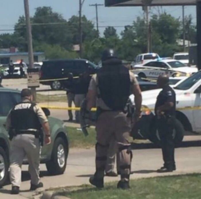 This 6’9, 330 Pound Riot Officer In The Tulsa Pd
