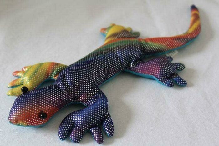 Sand-Filled, Glittery, Rainbow Lizards