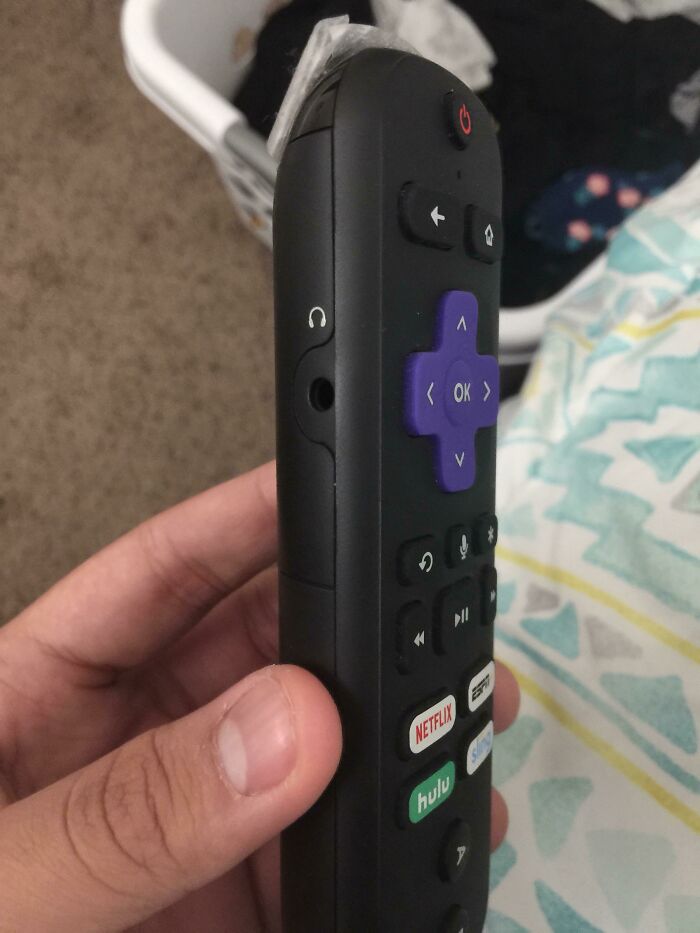This Remote Has A Headphone Plug In It To Listen To TV Quietly