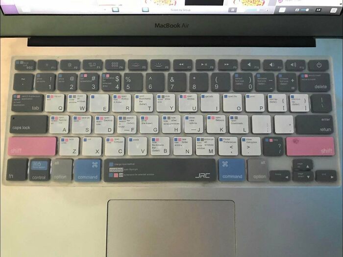 Shortcut-Displaying Keyboard Cover