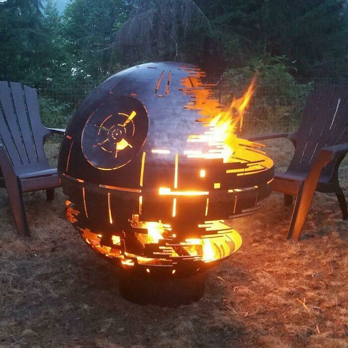 This 30” Wood-Burning Death Star Fire Pit