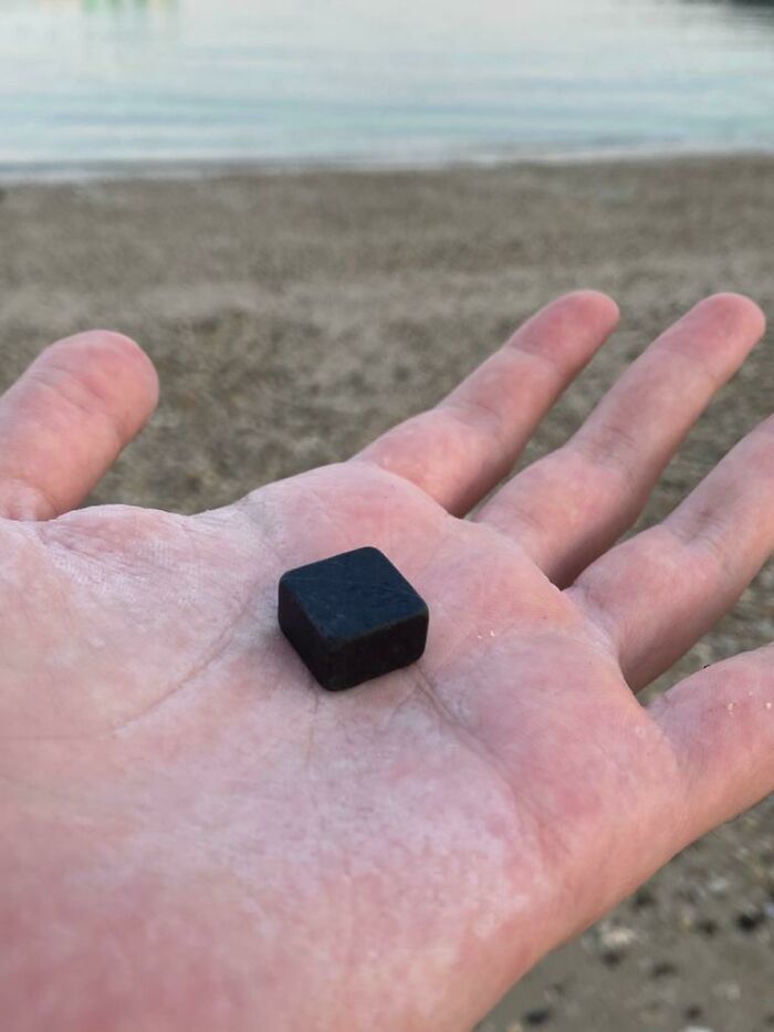 This Perfectly Square Rock I Found At The Beach