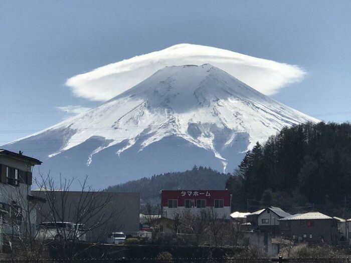 Mt. Fuji Today - Rare Lenticular Cloud