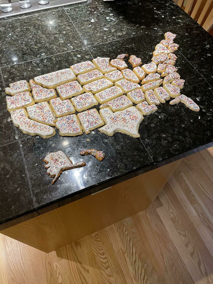 I Was Bored, So I Made The United States Of Christmas Cookies