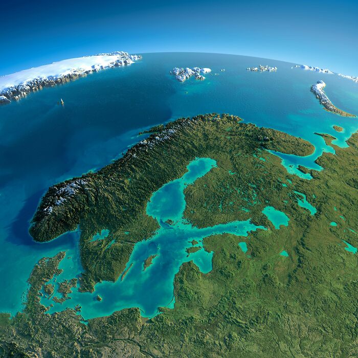 Relief Map Of Baltic And Scandinavia
