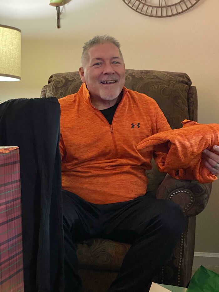 For Christmas, My Dad Received The Exact Outfit That He Was Wearing