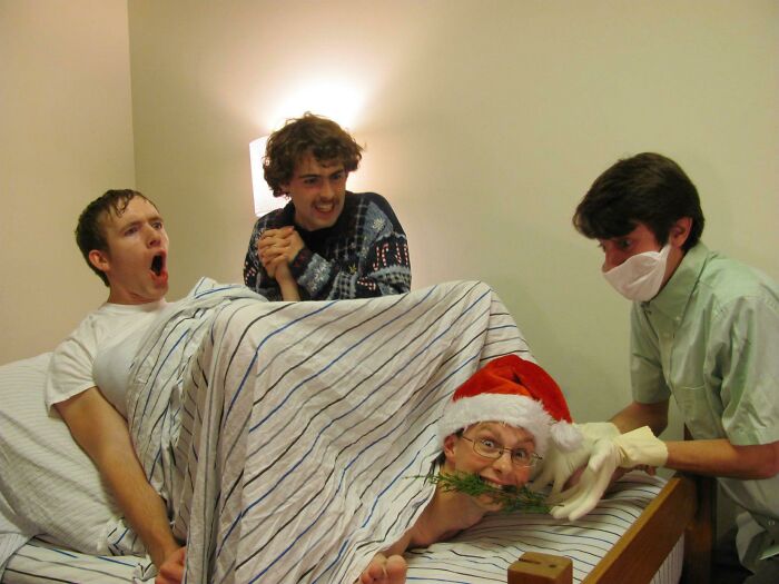 My Friend And His Roommates Took Their Christmas Card Photo Today