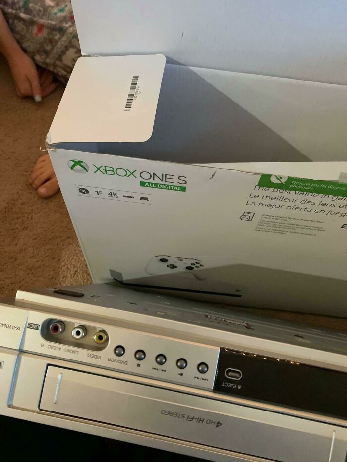 Opening A Brand New Xbox One S On Christmas Morning To Find A Used VHS Player