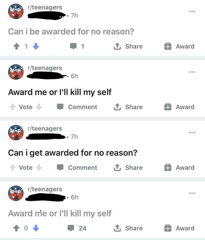 Ah Yes Exploiting A Mental Disorder For Reddit Awards