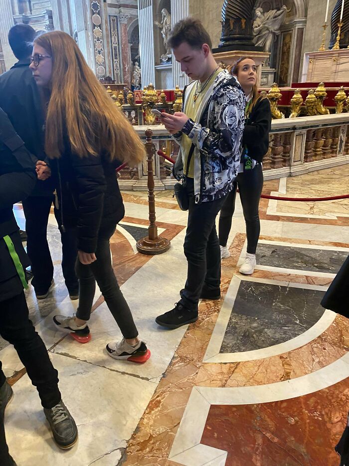 This Man Really Out Here Wearing A Hentai Sweatshirt In The Vatican City