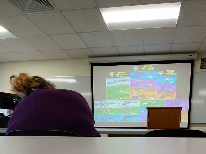 I'm Stuck In A "How To Play Fortnite" Speech. This Is A College Class