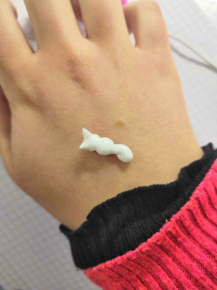 This Blob Of Hand Cream I Squeezed On My Hand Looks Like A Kitten