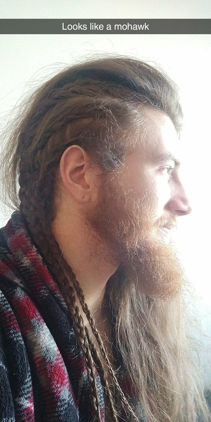 Decided To Try Out The Viking Braids