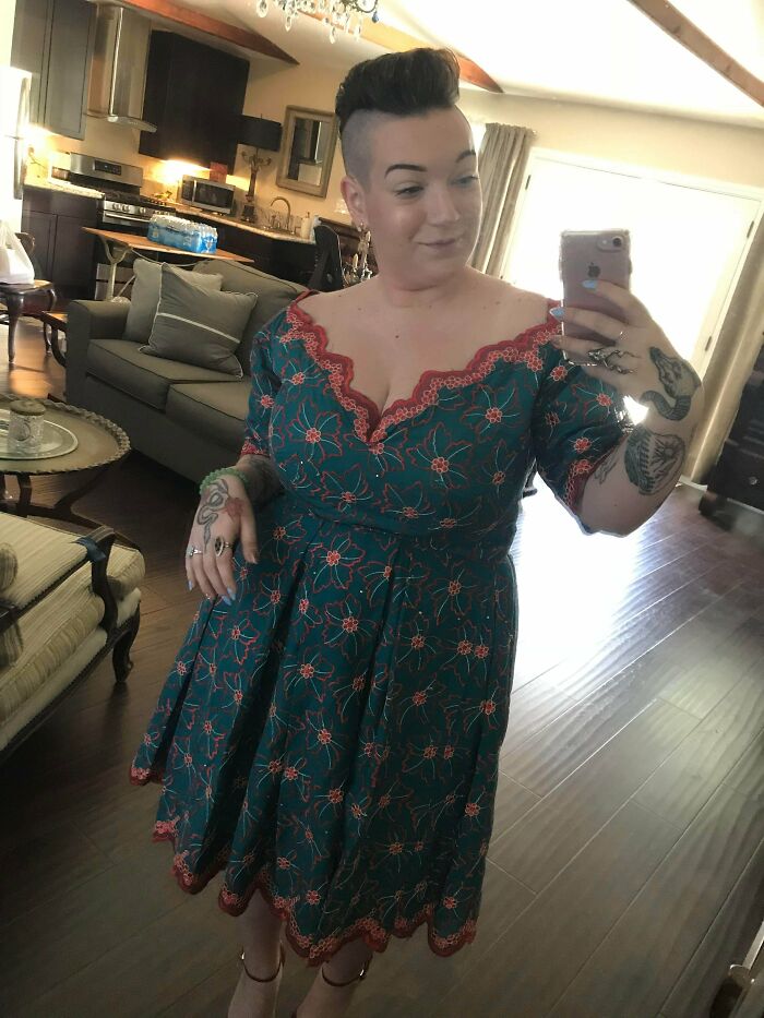 This Dress Fit Like It Was Tailored For Me. 7.99 At Goodwill! All Handmade And No Tags. I Loooove It