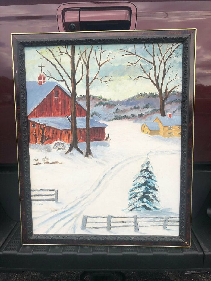 Went To Goodwill To Pick Up Something, And Saw A Painting That Looked Just Like One My Grandmother Would Have Painted. It Was Her Painting!! To My Knowledge, They Were Sold About 25 Years Ago