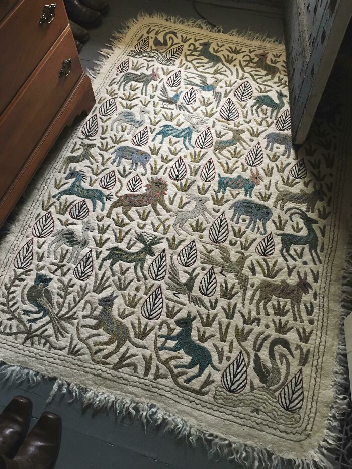 Got This Amazingly Detailed Rug (Or Tapestry?) For $30 Recently. A Little Pricy And Maybe Not Everyone’s Taste, But I Love It. After A Thorough Cleaning, It’s Classing Up My Closet Floor
