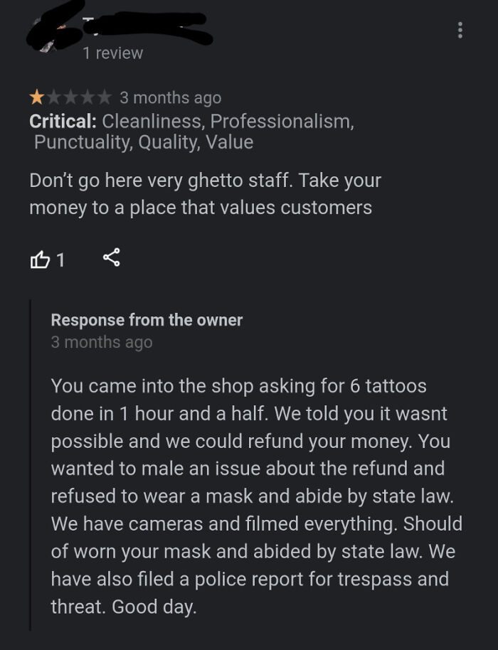 Was Looking For Reviews For A Tattoo Shop, Then I Found This
