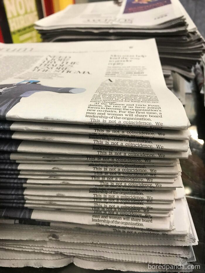This Is How The Newspapers Were Stacked Up At My Job