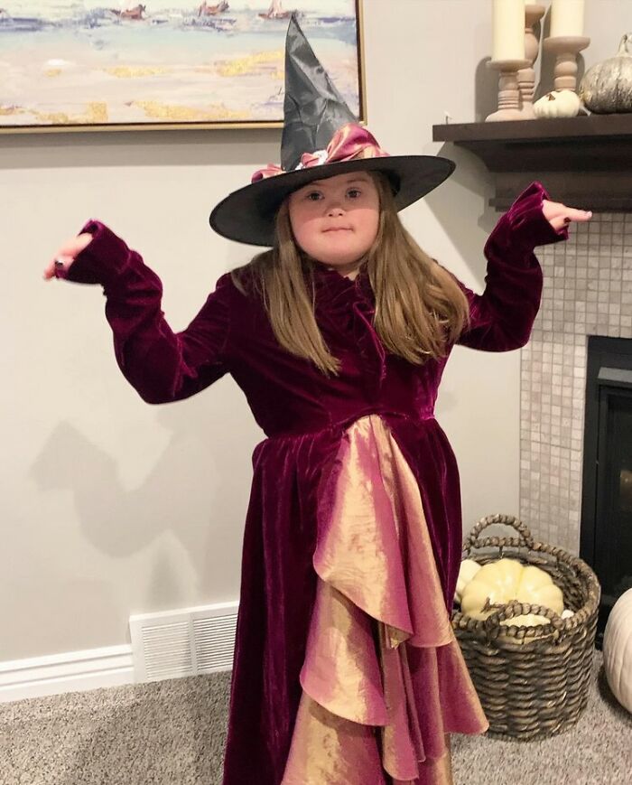 This Is The First Year My Daughter (Who Has Down Syndrome) Has Gotten Excited About Halloween. She Wanted To Be A Fancy Witch. This $7 Dress With Some Minor Alterations Is Perfect