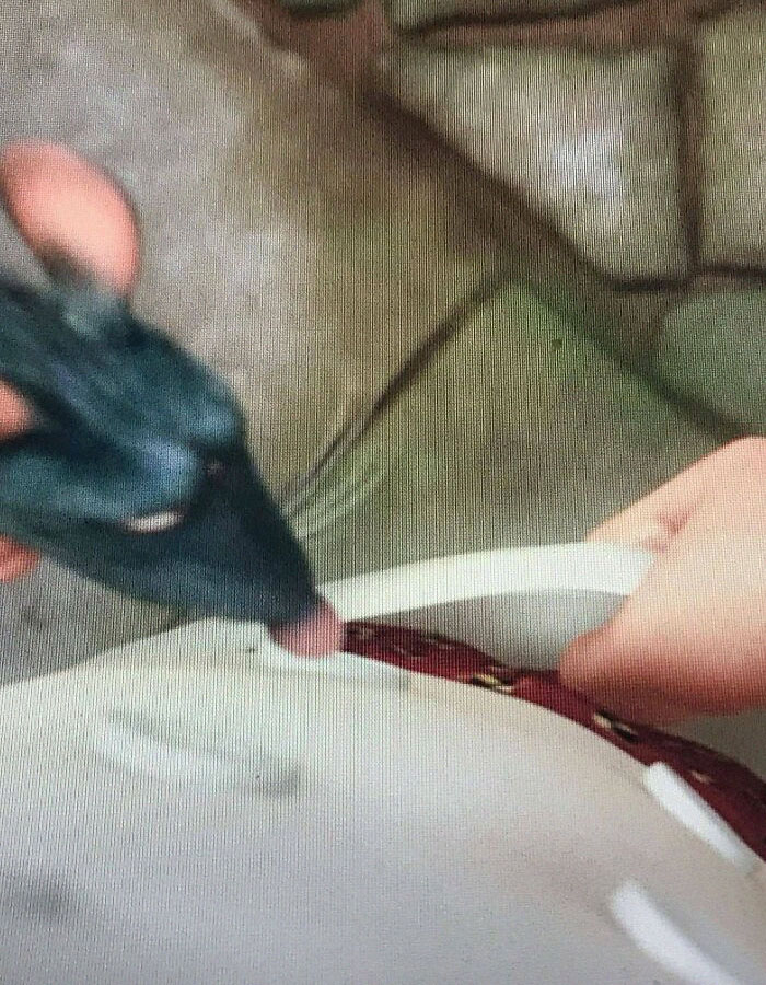 Linguini Has To Hide Remy Before His Second Day Of Work. He Offers To Hide Him In His Pants, Revealing His Briefs Covered In The Incredibles Logo
