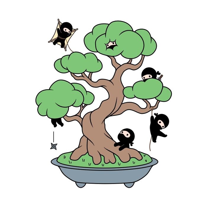Tiny Ninjas In Bonsai - Not The Most Recent But I Wanted To Make People Smile