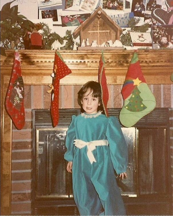 The Day I Was Forced To Stand In Front Of The Fireplace And Wear This Outfit, Which Was Basically An Itchy, Velveteen, Oversized Wrapped Christmas Present Costume With A Too-Tight Lace Collar That Wildly Triggered My Claustrophobia And Tactile-Sensory Ocd