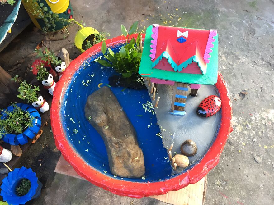 Baby Turtles Rescued And Build Amazing DIY Indoor Turtles And Fishes Pond From Basket And Cement