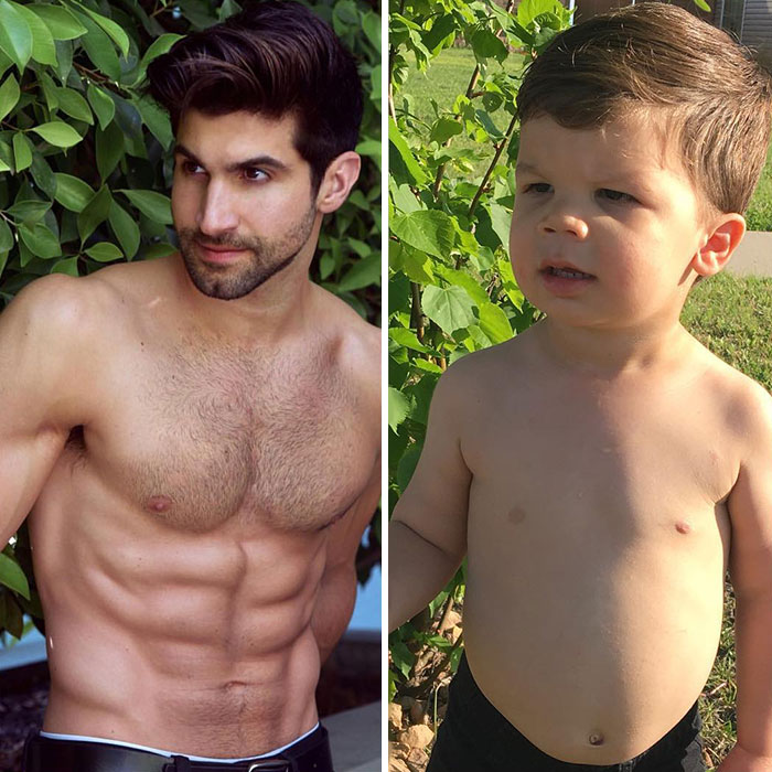 Mom Makes Fun Of Her Model Brother By Having Her Toddler Recreate His Poses, And Result Is Hilariously Adorable (76 New Pics)