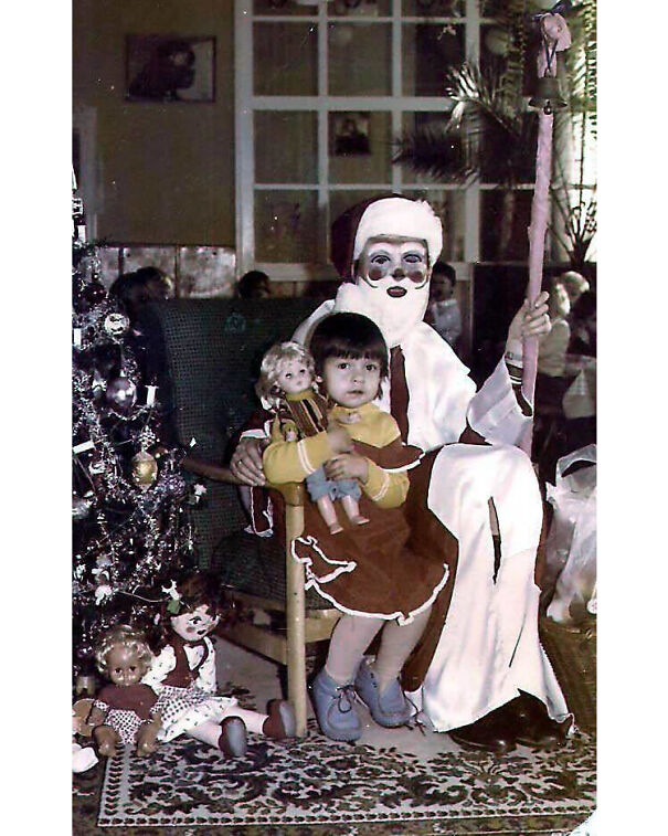 This Is A Picture Of Me Around Age 3 Or 4, Meeting St. Nicolas Himself In Poland. This Would Explain My Fear Of Clowns