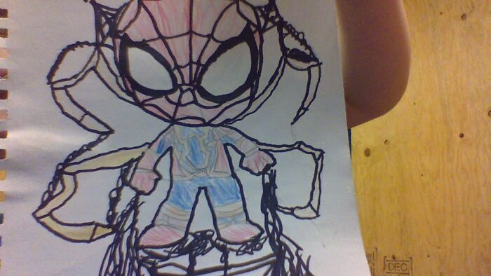 My Drawn And Colored Picture Of Spider-Man