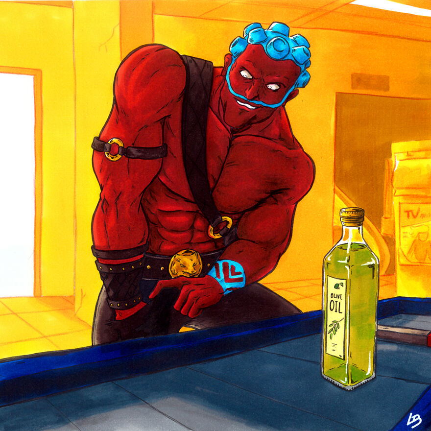 Hakan (Street Fighter) And Oil