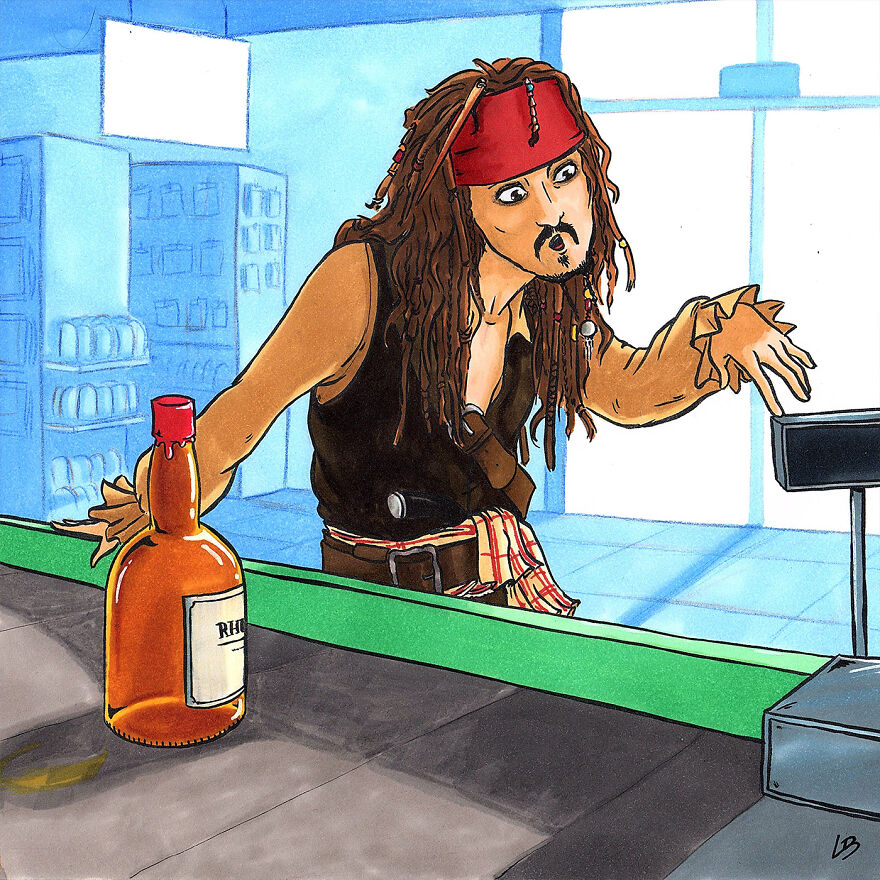 Jack Sparrow And A Bottle Of Rum