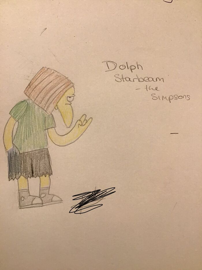 Dolph Starbeam, The Simpsons (Copied From A Picture On The Internet, But I Drew It Myself)