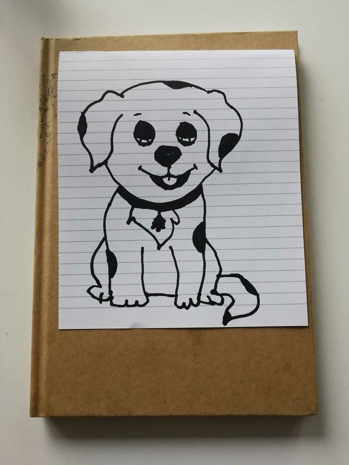 The Worst Part About This Drawing Is Not That The Dog Looks High, But The Fact That It Would Probably Look The Same Drawn With Both Hands