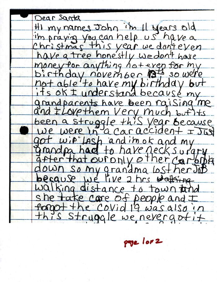 Children Write To USPS' Operation Santa During The COVID Pandemic And Their Requests Are Simply Heartbreaking