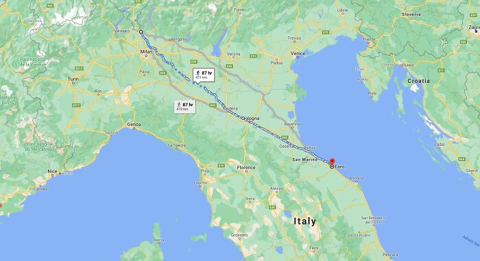 "I'm OK, Just A Bit Tired": Italian Man Walks 450 Kilometers To Cool Off After Arguing With His Wife