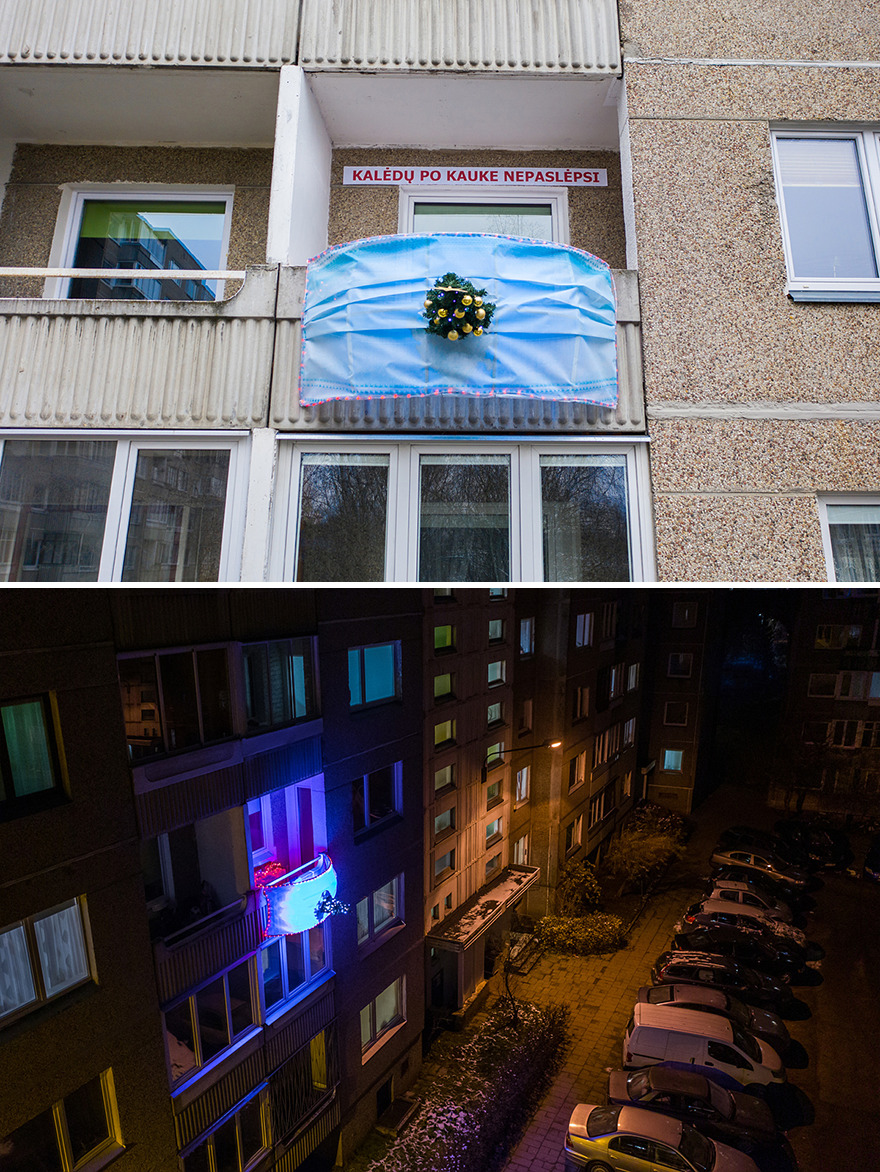 Vilnius Moves Christmas To Balconies To Celebrate Holidays In Safe Way