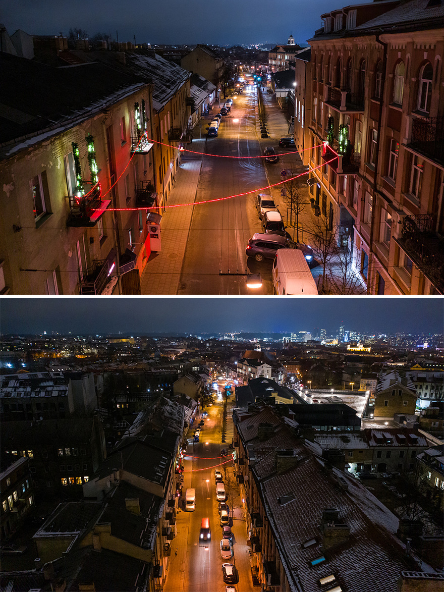 Vilnius Moves Christmas To Balconies To Celebrate Holidays In Safe Way