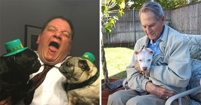 35 Of The Best Entries To The “GrandPawrents” Challenge In Which People Share Pics Of Parents With Their Pets