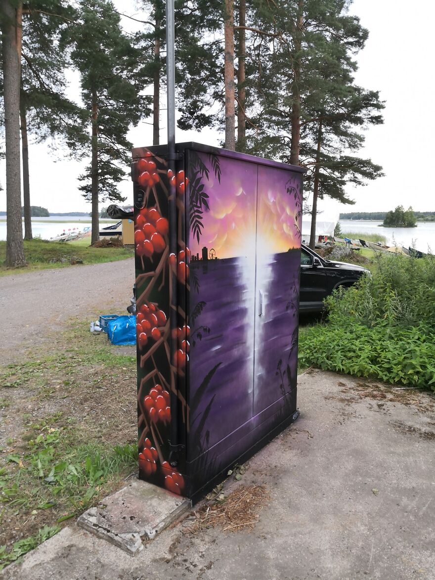 Artist Transforms Electrical Cabinets To Beautiful Outdoor Art Exhibition