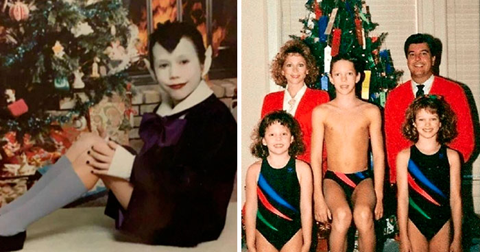 50 Hilarious Family Christmas Photos Shared By People Who Cringe At Them Today
