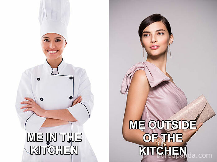 The Fact That No One Can Recognize You Outside Of The Kitchen