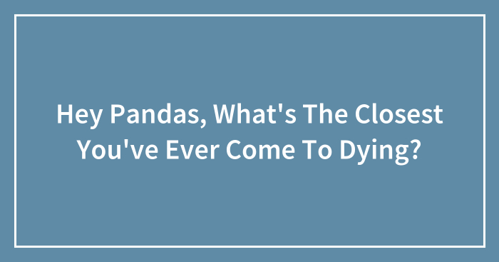 Hey Pandas, What’s The Closest You’ve Ever Come To Dying? (Closed)