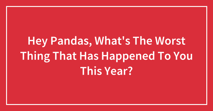 Hey Pandas, What’s The Worst Thing That Has Happened To You This Year?
