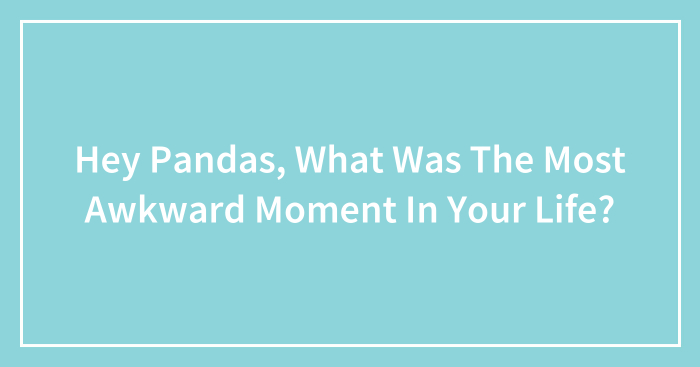 Hey Pandas, What Was The Most Awkward Moment In Your Life? (Closed)