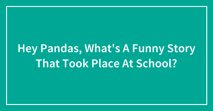 Hey Pandas, What’s A Funny Story That Took Place At School? (Closed)