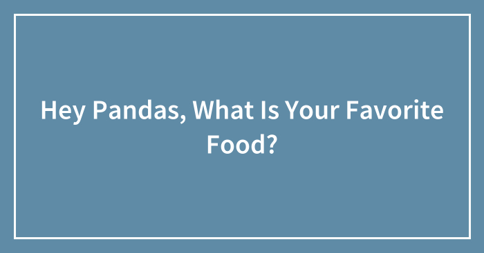 Hey Pandas, What Is Your Favorite Food? (Closed)