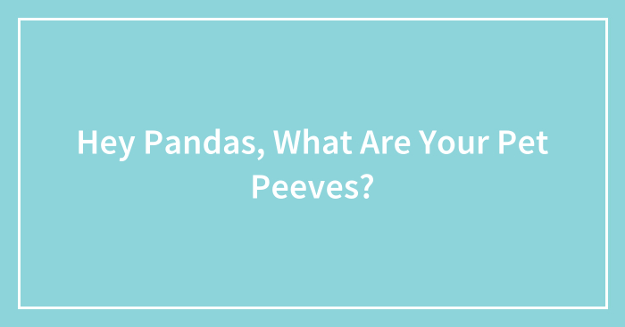 Hey Pandas, What Are Your Pet Peeves? (Closed)