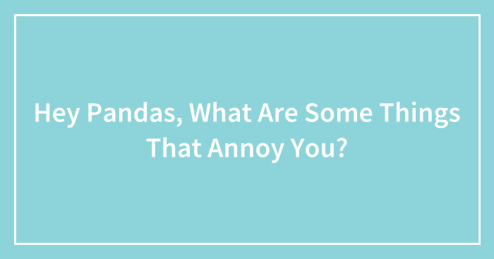 Hey Pandas, What Are Some Things That Annoy You? (Closed)